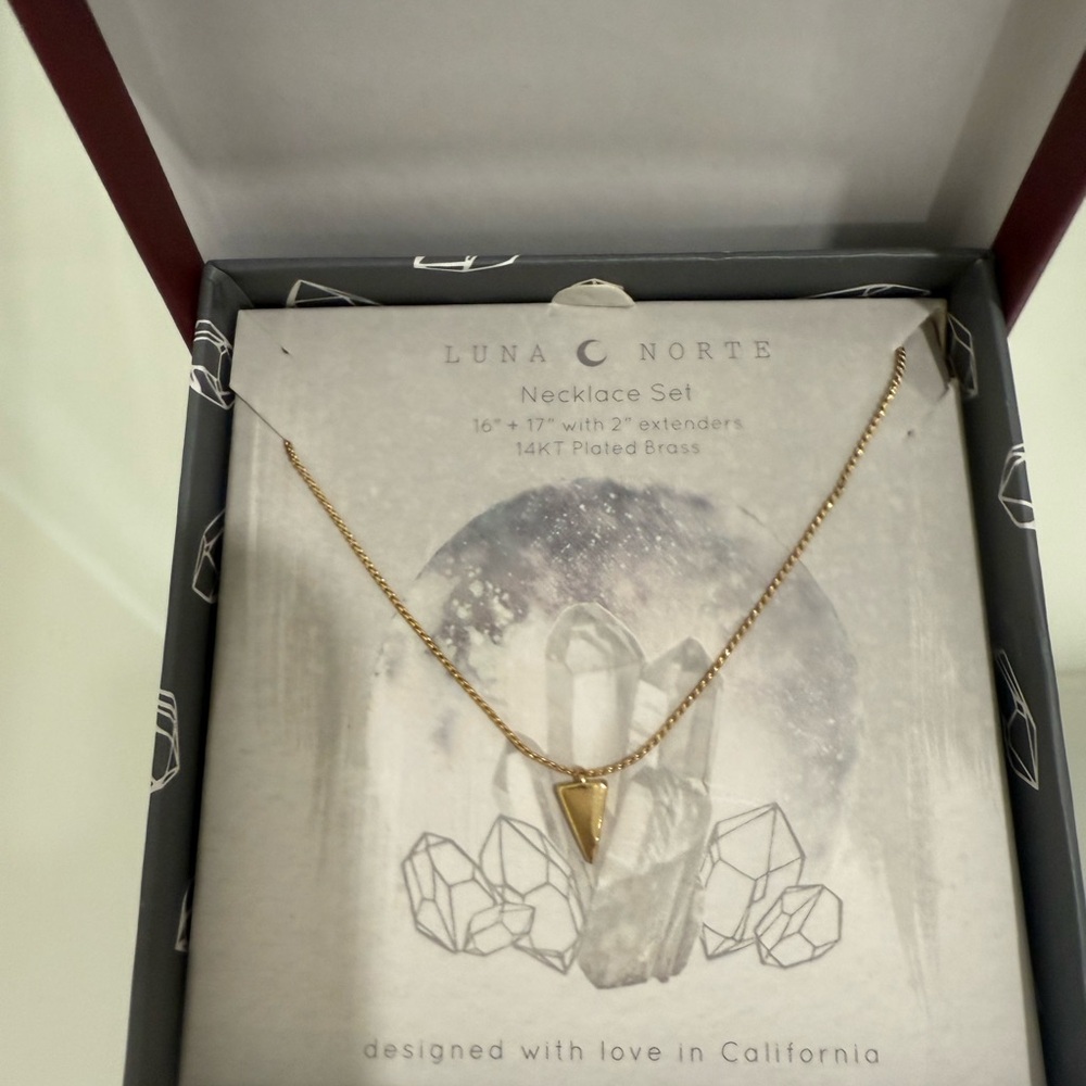 Luna Norte Gold Triangle Necklace